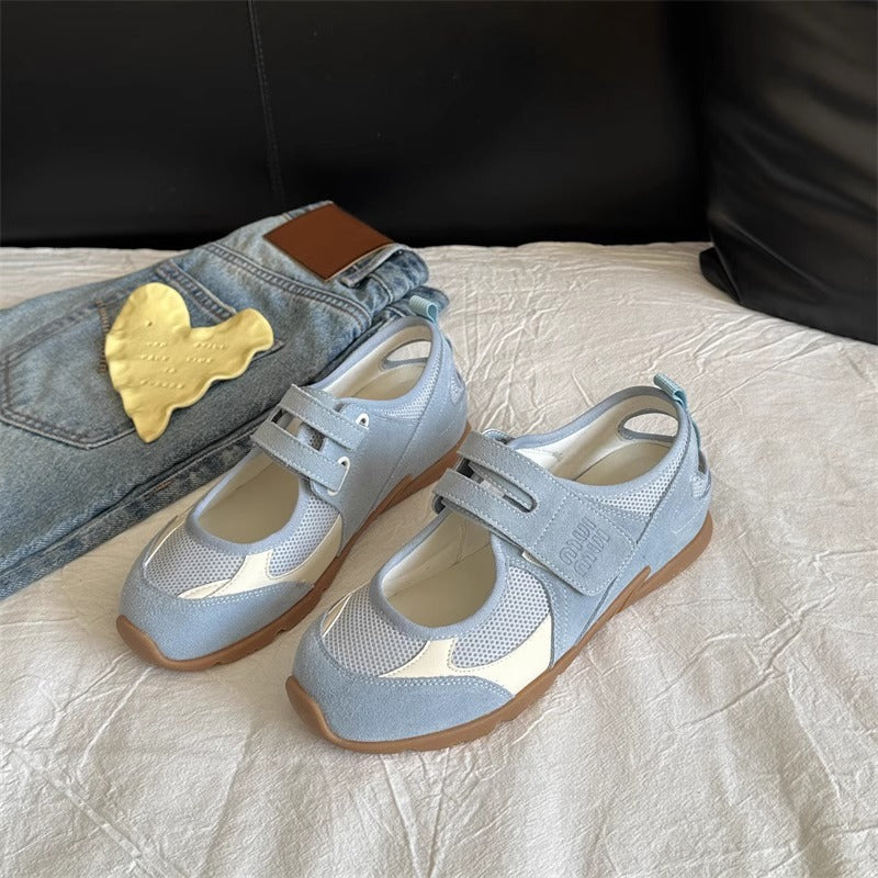 Women's Comfortable Casual Sneakers with Breathable Upper and Adjustable Hook-and-Loop Closure