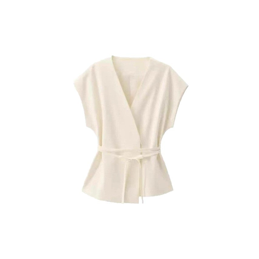 Elegant Wrap Top and Wide-Leg Palazzo Pants Set