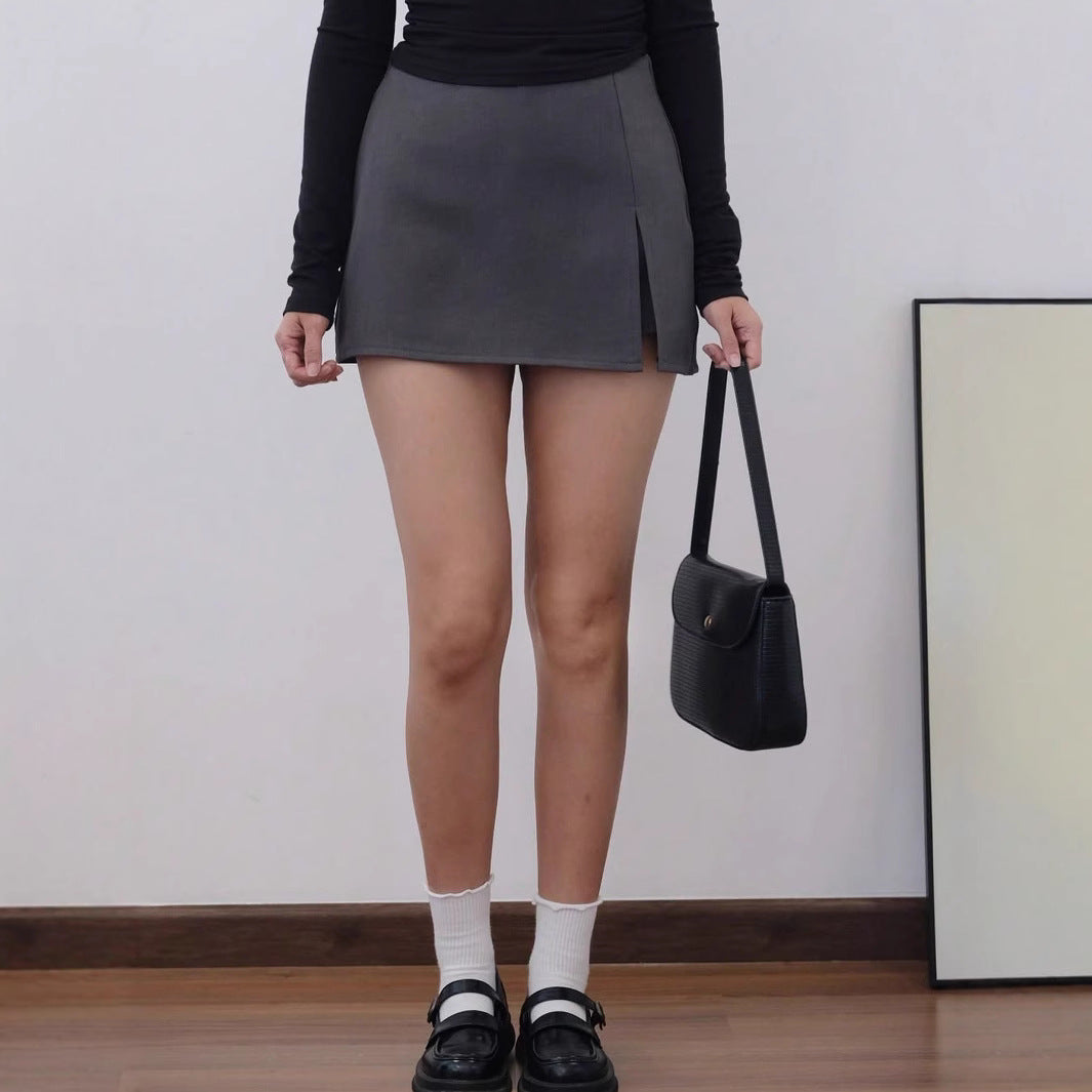 Women's Fashionable Mini Skirt with Elegant Button Placket