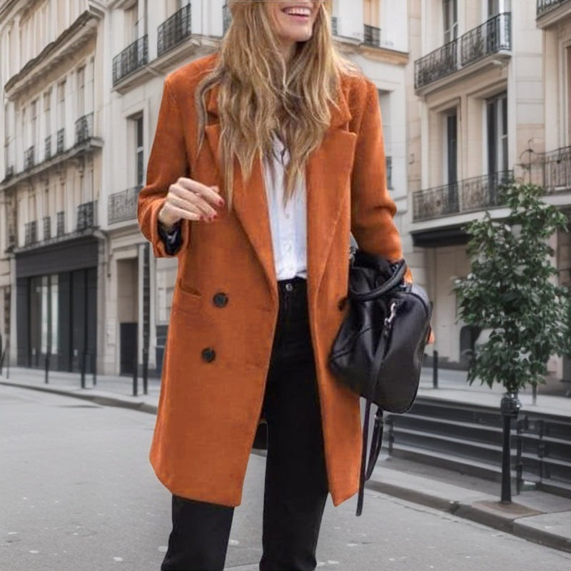 Elegant Boucle Trench Coat