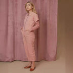 Women's Casual Jumpsuit with Pockets and Zipper