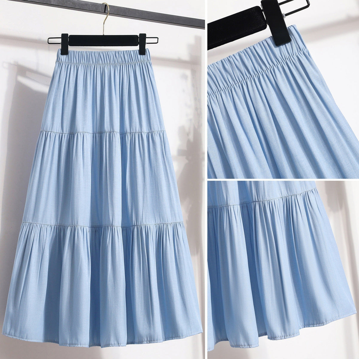 Women's Casual Vintage-Style Midi Skirt