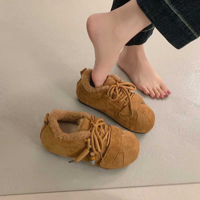 Women's Comfortable Fleece Sneakers with Plush Lining