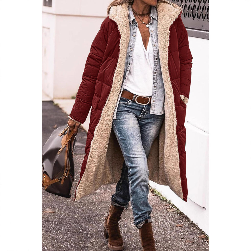 Women's Lined Parka with Hood and Casual Cut