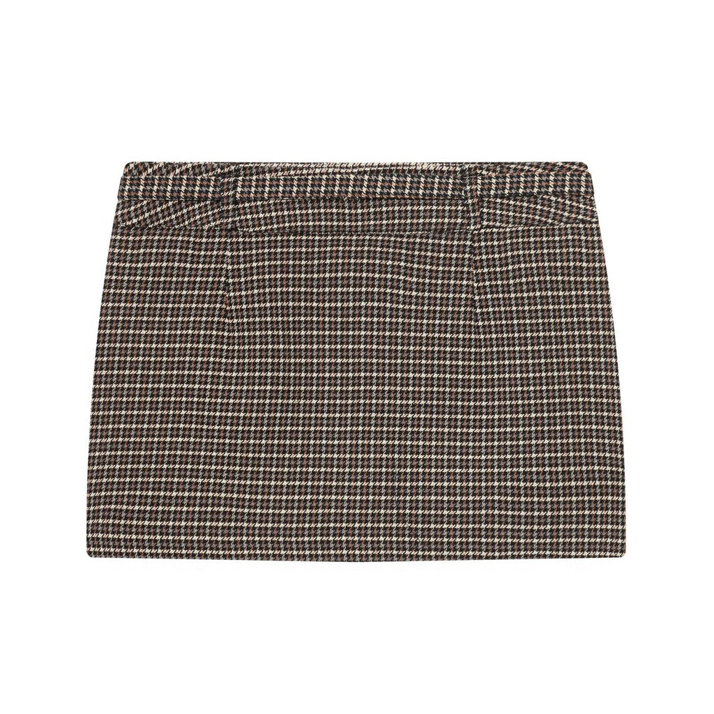Women's Plaid Mini Skirt with Side Slit
