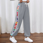 Women's Floral Print Lounge Pants with Elastic Waist