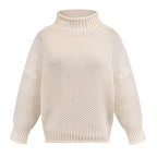 Women's Cozy High-Neck Sweater with Textured Knit
