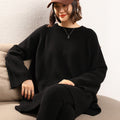 Elegant, Casual Knit Sweater with Wide Cut and Detailed Sleeves