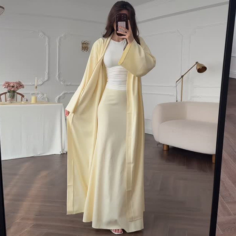 Elegant Long Coat with Soft Flowing Silhouette