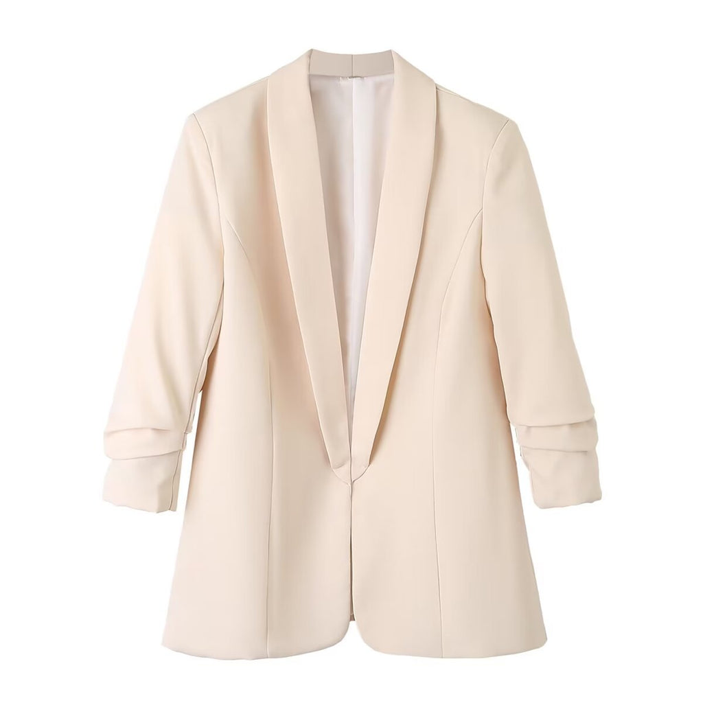 Women's Elegant Blazer with Modern Cut and Pockets