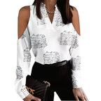 Women's Off-the-Shoulder Blouse with Floral Print