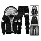 Men's Warm Two-Piece Training Set with Teddy Lining