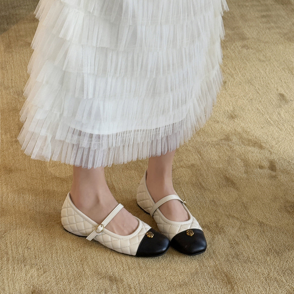 Women's Classic Ballet Flats with Decorative Strap