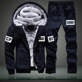 Men's Warm Two-Piece Training Set with Teddy Lining