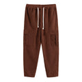 Women's Cargo Pants with Elastic Waistband and Practical Side Pockets