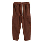 Women's Cargo Pants with Elastic Waistband and Practical Side Pockets