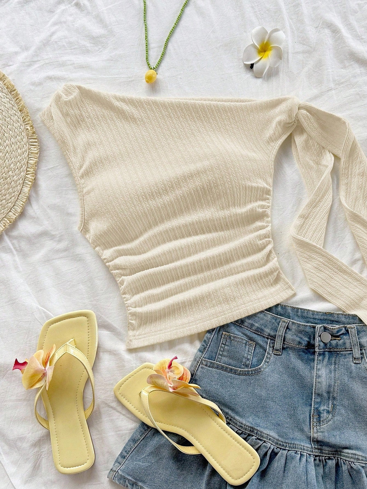 Women's Asymmetric Ruffled Top