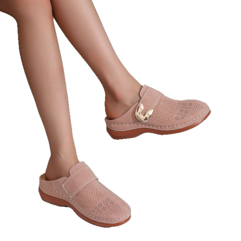 Women's Breathable Clogs with Side Buckle Detail