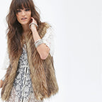 Women's Elegant Faux Fur Vest with Modern Cut