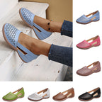 Women's Breathable Ballet Flats with Decorative Perforated Pattern