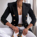 Elegant Tailored Blazer with Gold Buttons