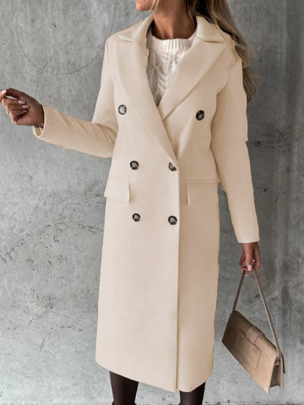 Women's Elegant Double-Breasted Trench Coat