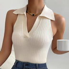 Women's Sleeveless Ribbed Knit Top
