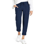 Women's Relaxed Linen Pants with Elastic Waist and Pockets