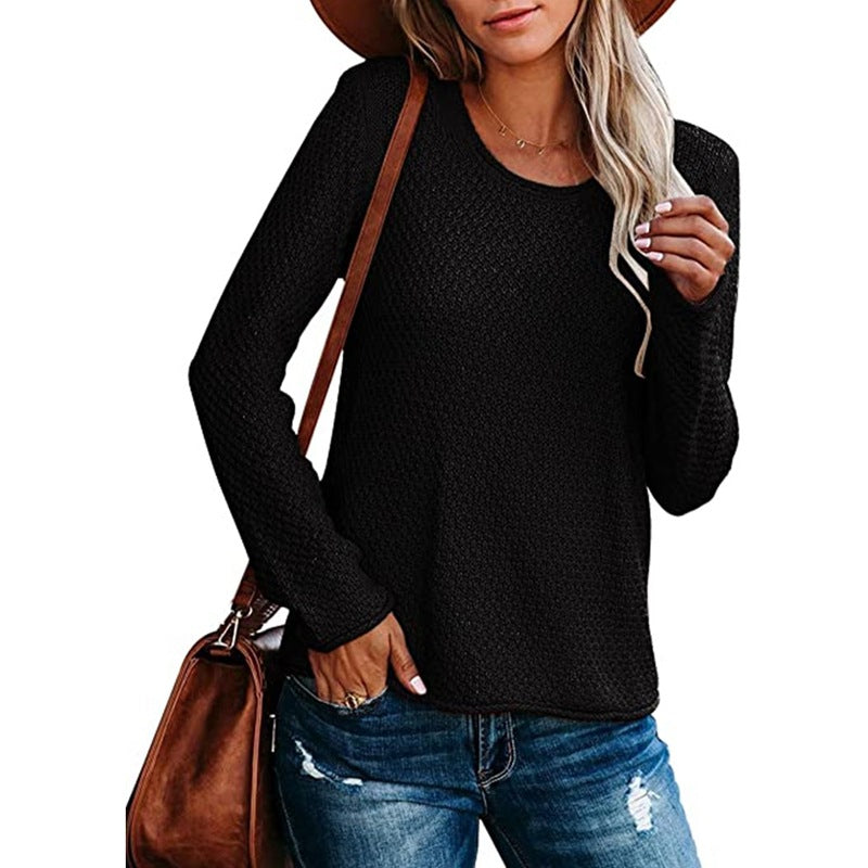 Women's Chunky Knit Sweater with Textured Design
