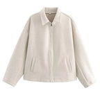 Women's Elegant Soft Material Oversized Short Jacket