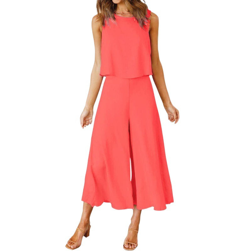 Women's Flowy Wide-Leg Jumpsuit