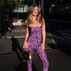 Women's Jumpsuit with Refined Snakeskin Design and Figure-Hugging Cut