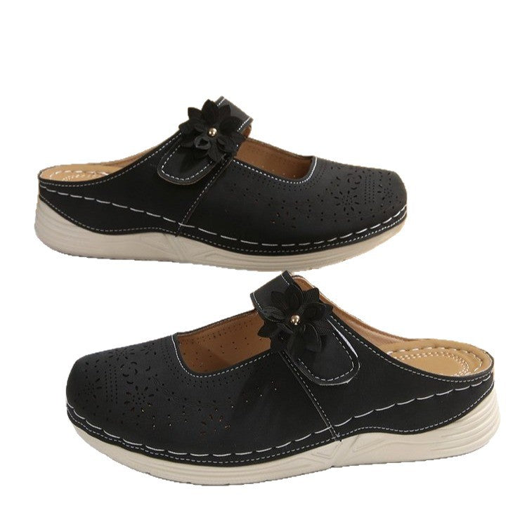 Women's Breathable Clogs with Floral Decor