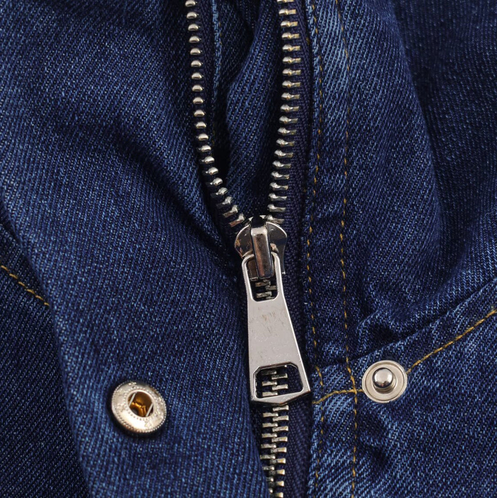 Women's Cropped Denim Jacket with High Collar
