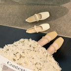 Women's Ballet Flats with Elegant Strap and Textured Finish