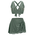 Women's Swim Set with Skirt and Criss-Cross Straps