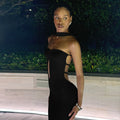 Women's Elegant Bodycon Jumpsuit with Cut-Out Details