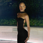 Women's Elegant Bodycon Jumpsuit with Cut-Out Details