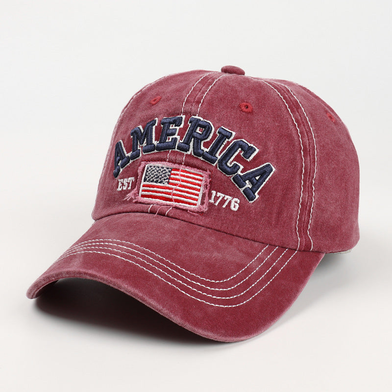 Men's Vintage-Inspired Embroidered Baseball Cap