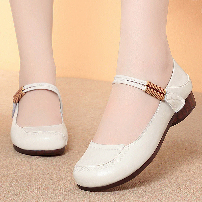 Women's Ballet Flats with Flexible Strap and Comfort Footbed