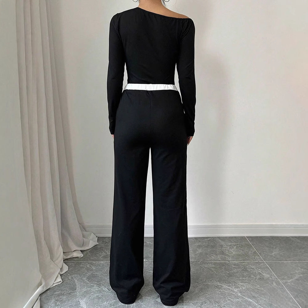Elegant Asymmetric Wide-Leg Jumpsuit