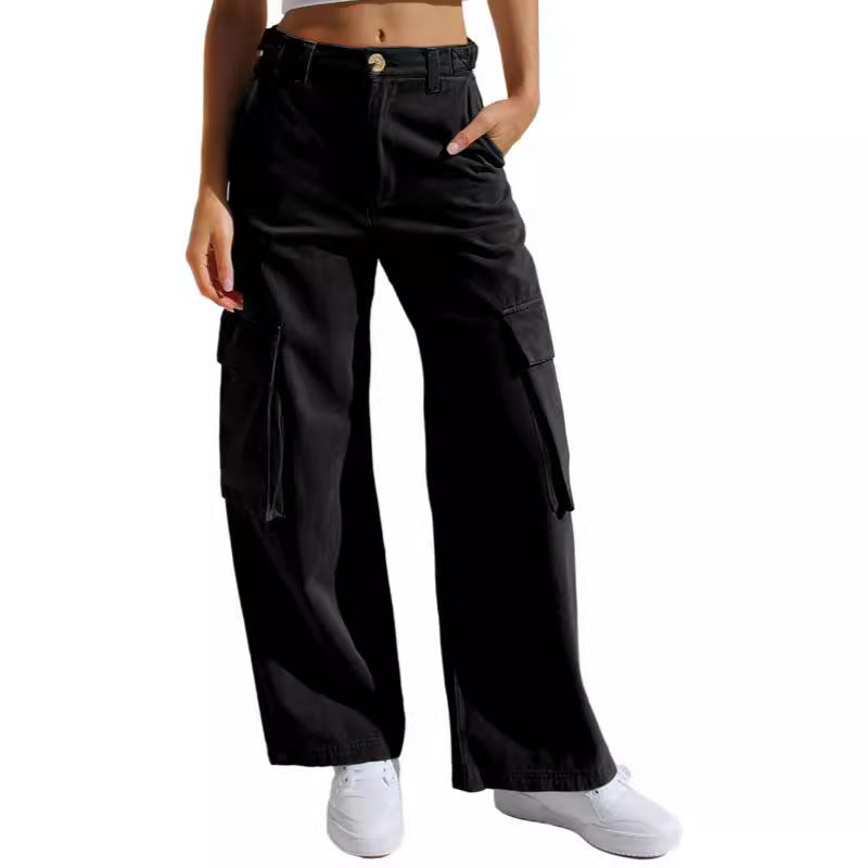Women's Wide-Leg Cargo Pants with Practical Pockets