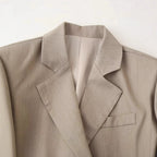 Women's Elegant Textured Double-Breasted Blazer