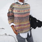 Women's Patterned Sweater with Modern Knit Design