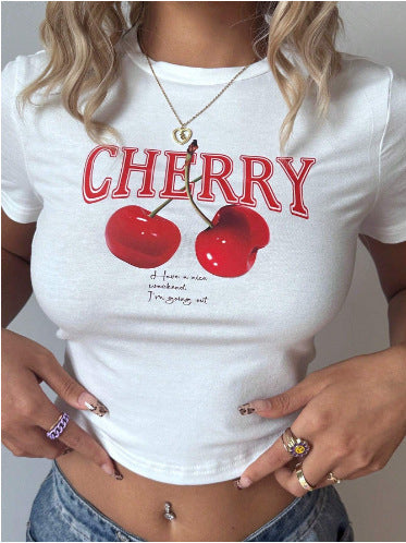 Women's Blood Pressure Print Crop T-Shirt