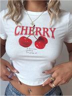 Women's Blood Pressure Print Crop T-Shirt