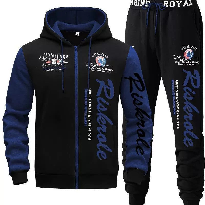 Men's Sporty Hoodie and Jogging Pants Set