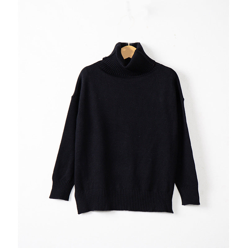 Women's Cozy Mock Neck Sweater with Wide Fit