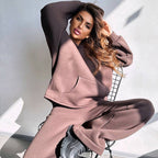 Women's Oversized Hoodie and Wide Leg Leisure Pants