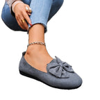Women's Ballet Flats with Elegant Bow Detail